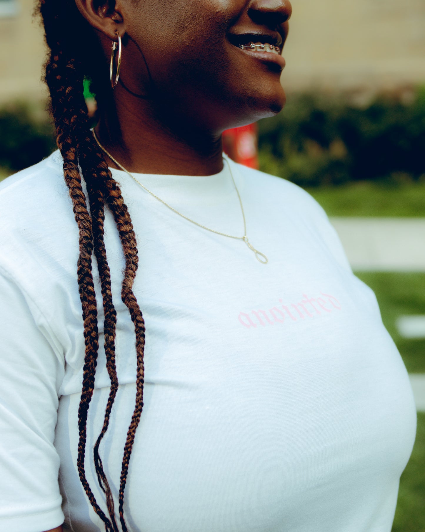 Jesus Is Lord Tee - Pink & White
