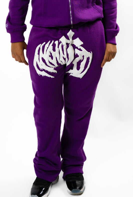 Anointed Flared Sweats Purple