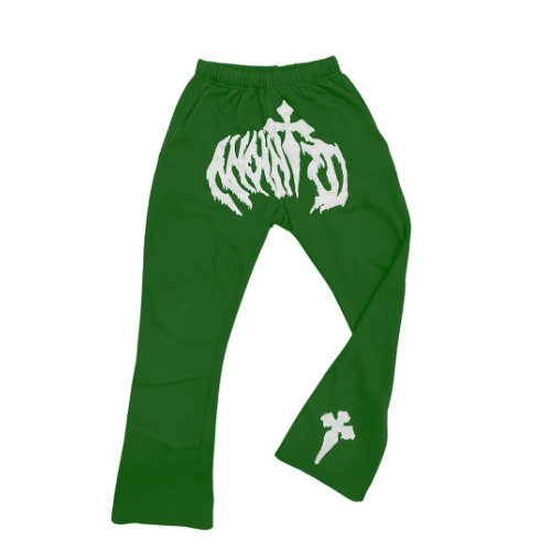 Anointed Flared Sweats Green