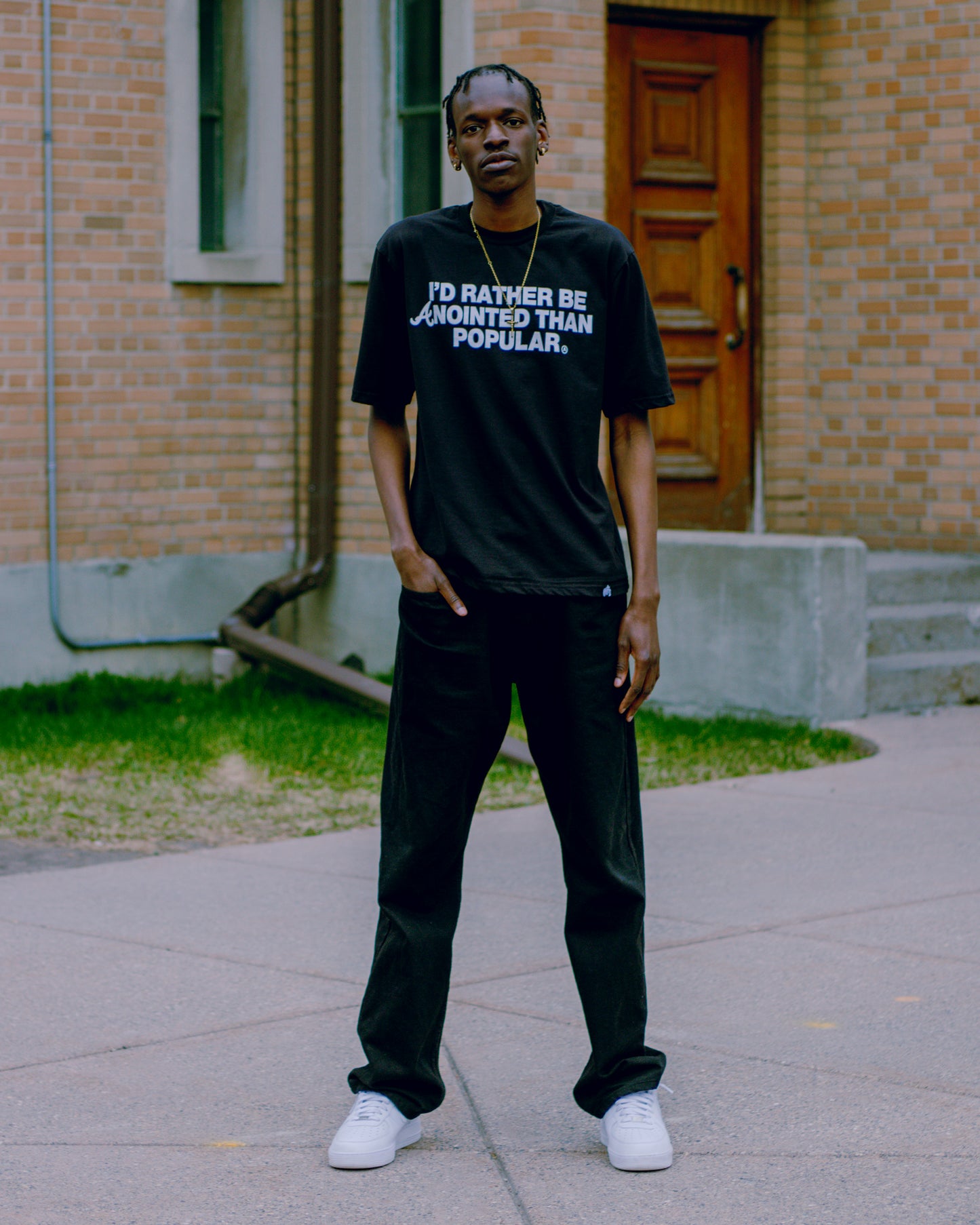 "Anointed Than Popular" Tee Black
