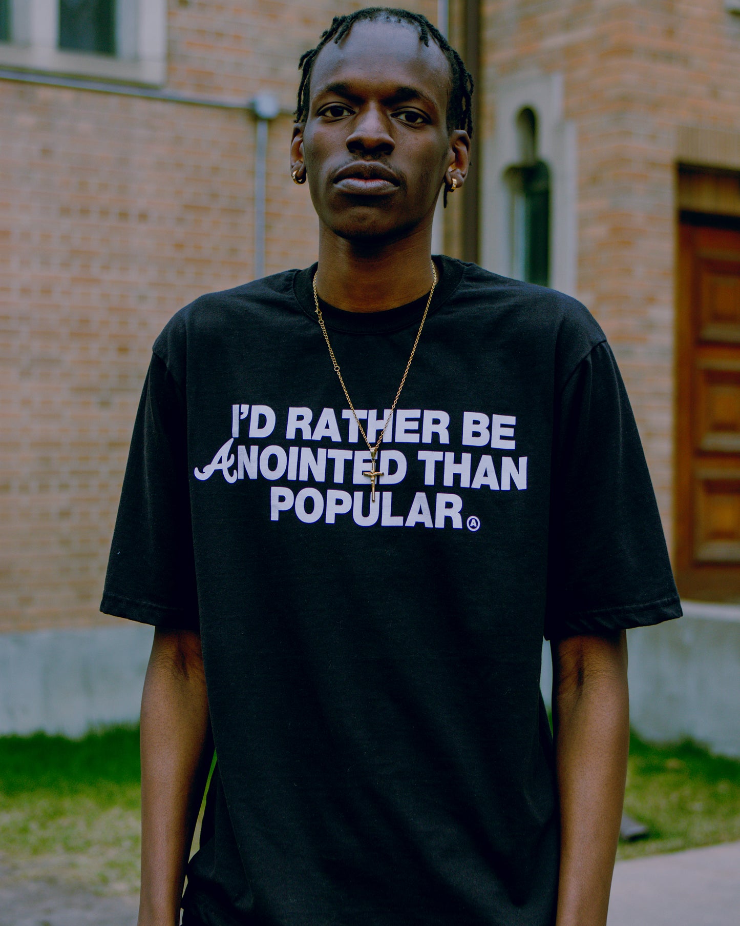 "Anointed Than Popular" Tee Black