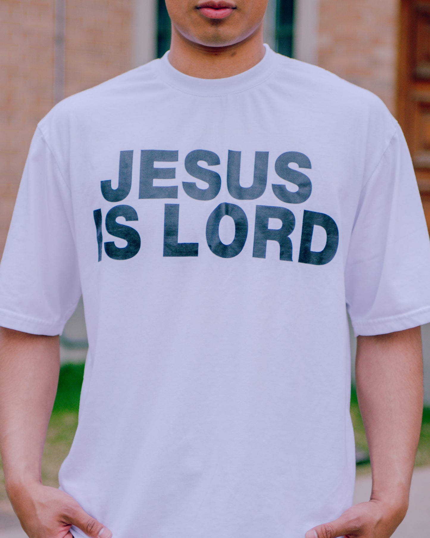 "Jesus Is Lord Tee" White