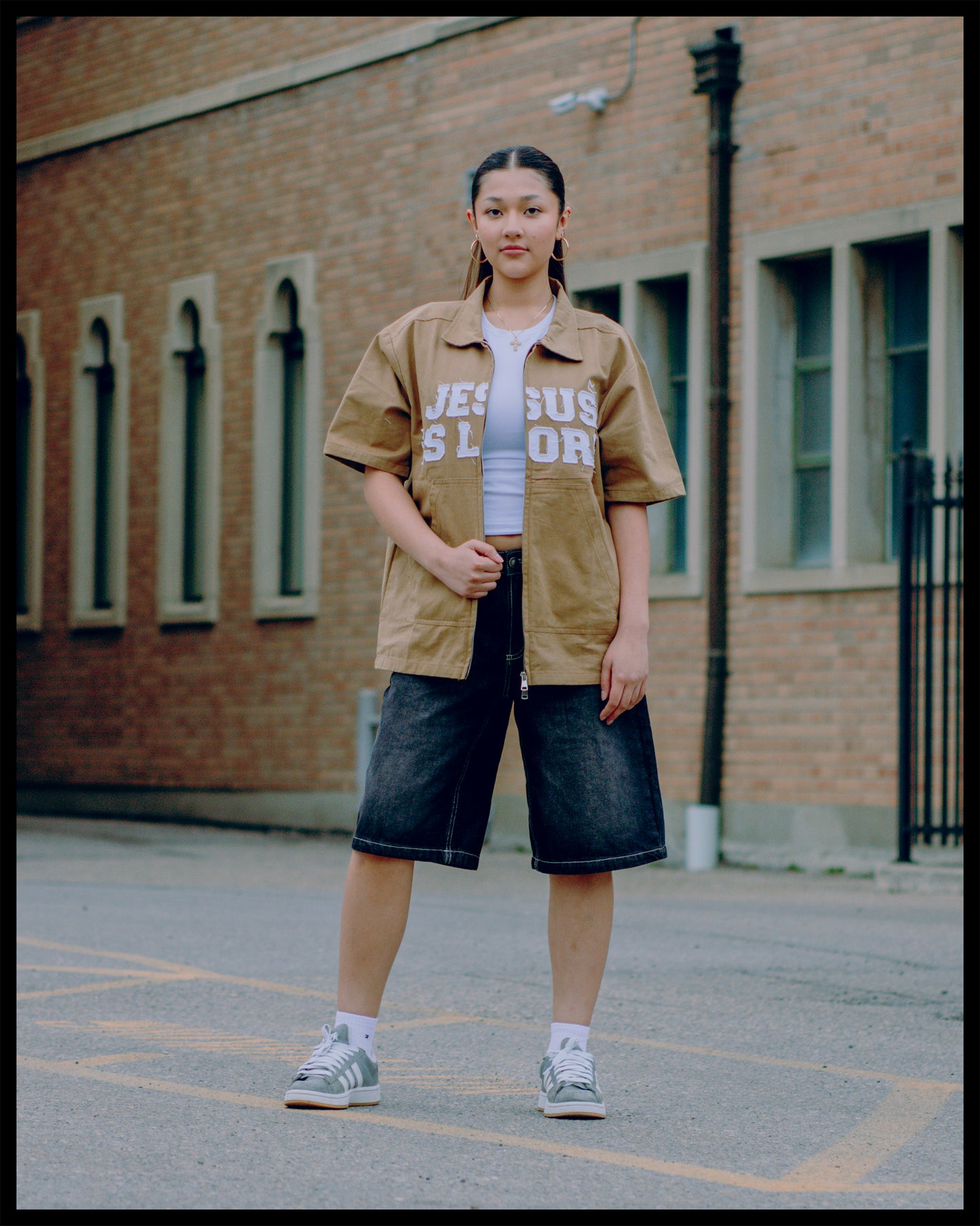 "Jesus Is Lord" Worker Tee Beige