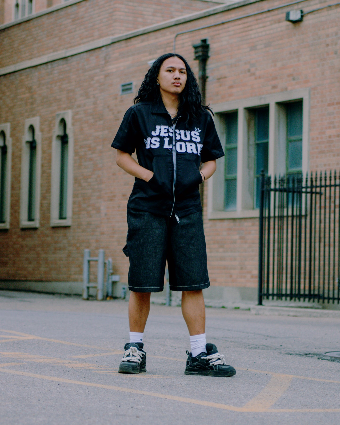 "Jesus Is Lord" Worker Tee Black