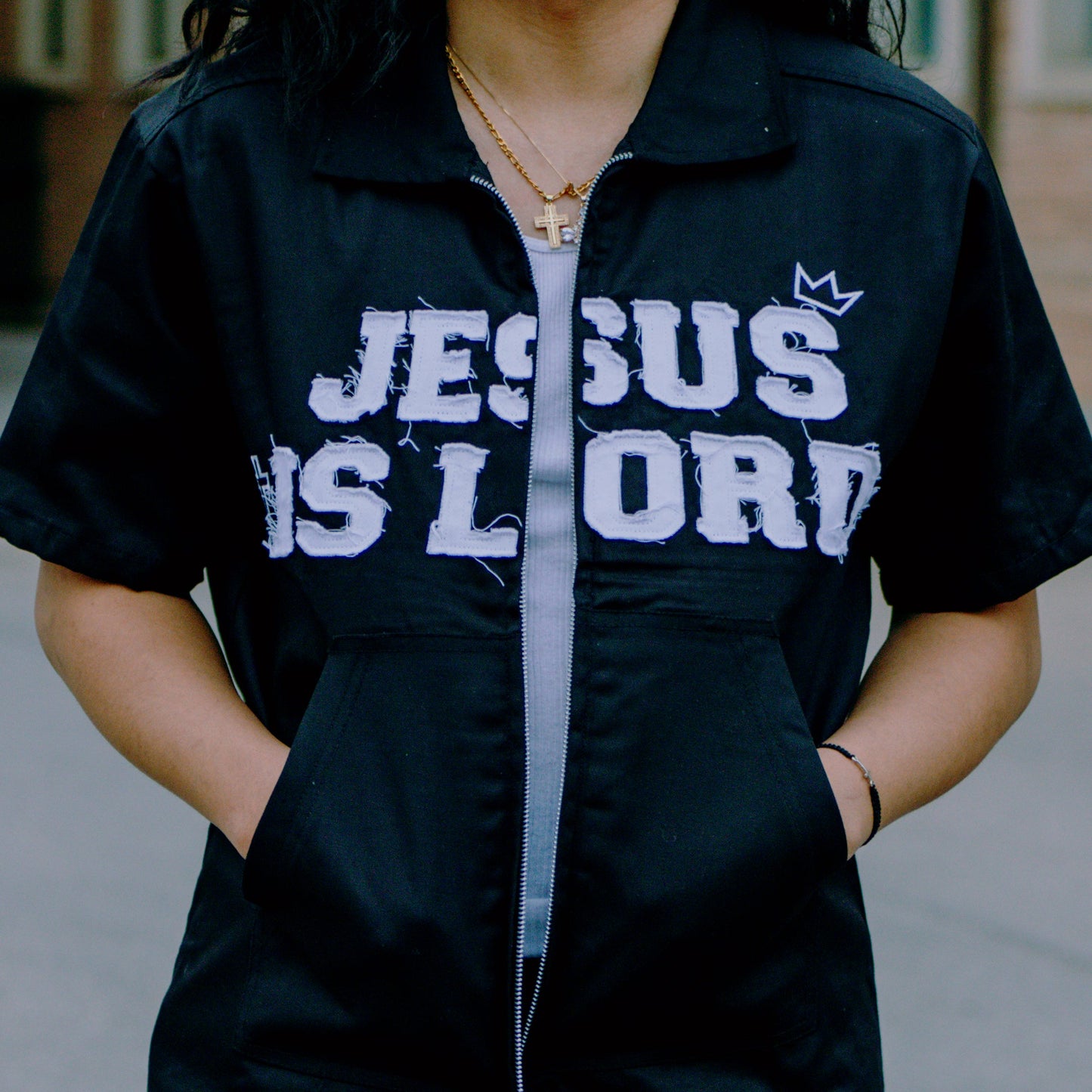 "Jesus Is Lord" Worker Tee Black