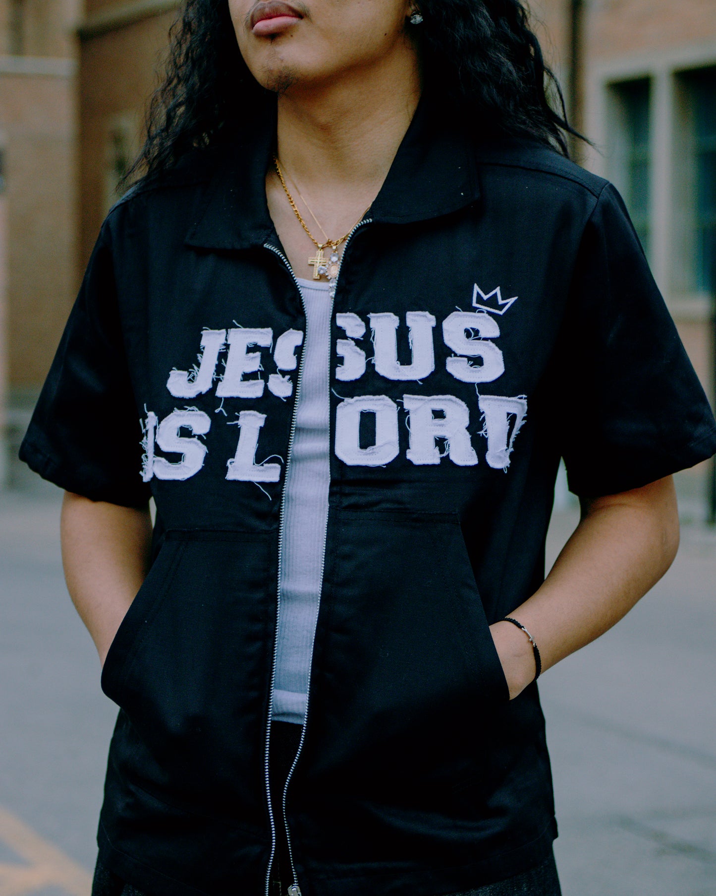"Jesus Is Lord" Worker Tee Black