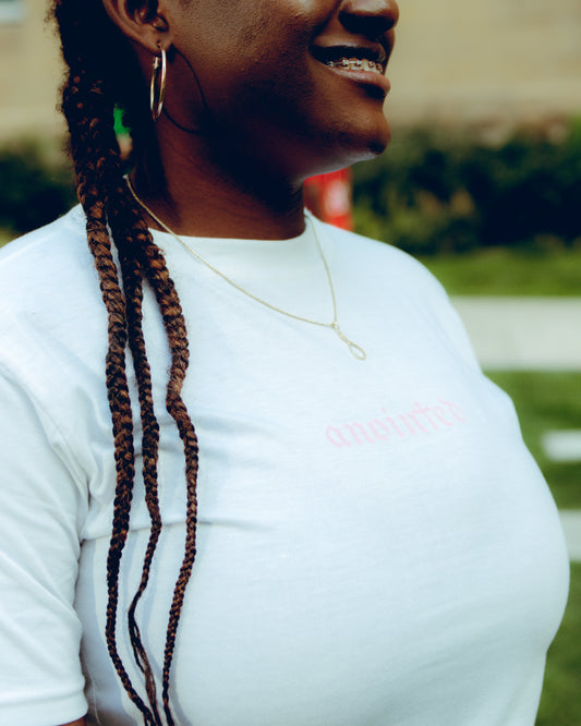 Jesus Is Lord Tee - Pink & White