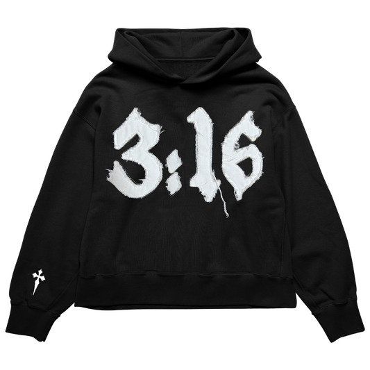3:16 V2 Hoodie - Black