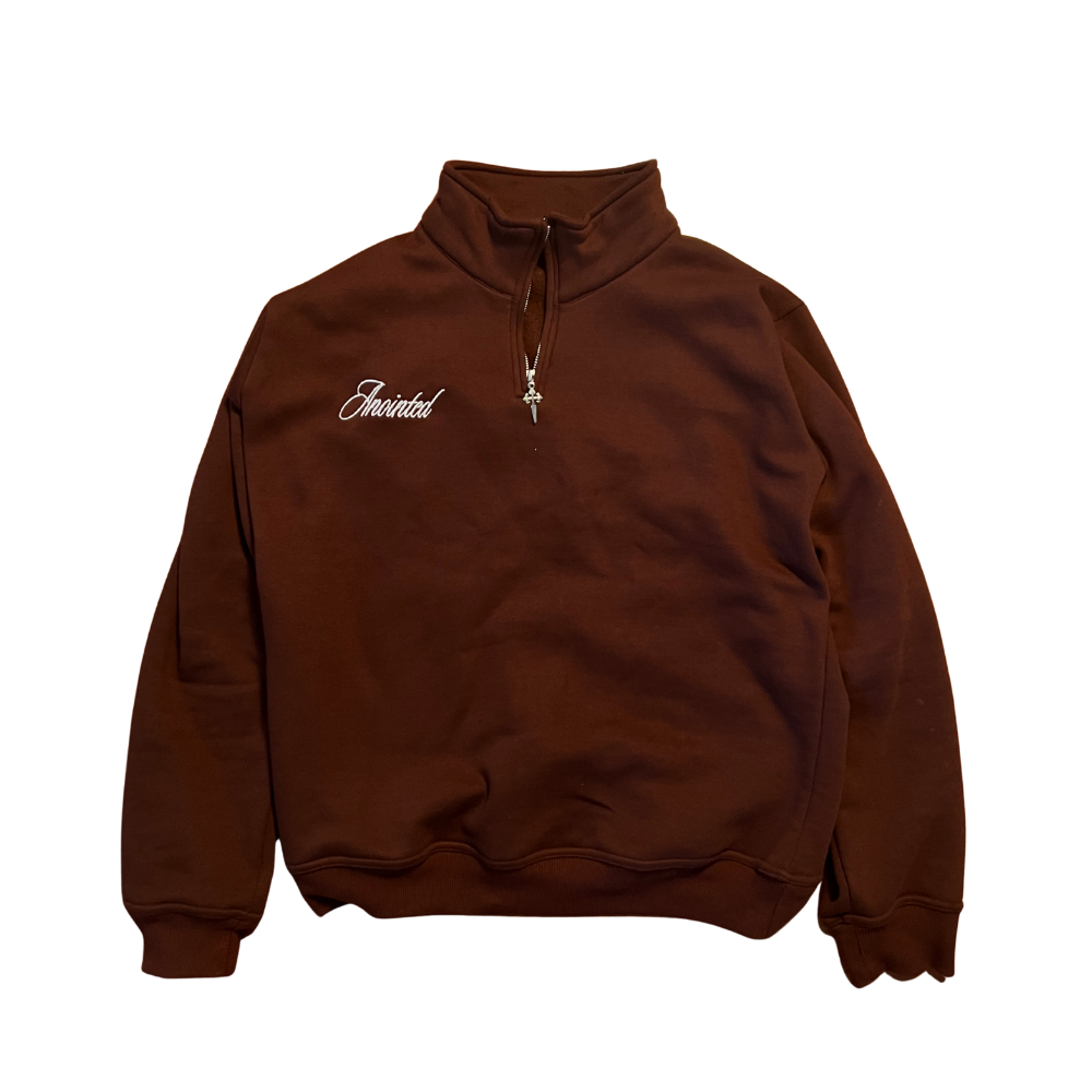 Anointed Quarter Zip Brown (PREORDER)