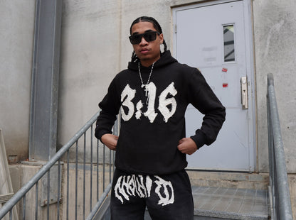 3:16 V2 Hoodie - Black