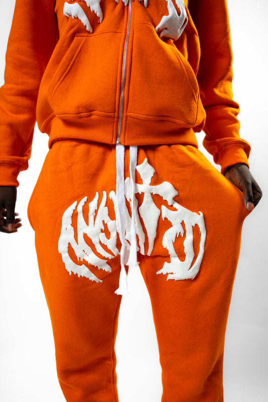 Anointed Flared Sweats Orange
