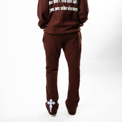 Anointed Flared Sweats Brown
