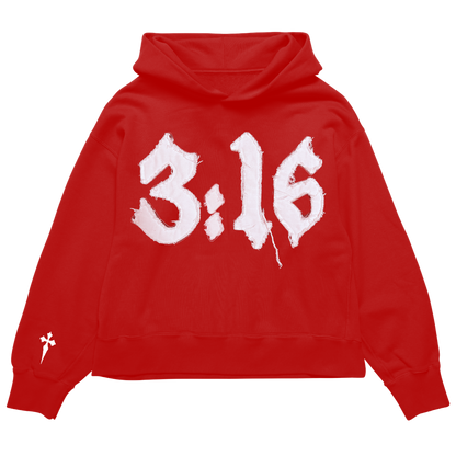 3:16 V2 Hoodie - Red