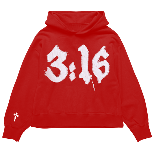 3:16 V2 Hoodie - Red